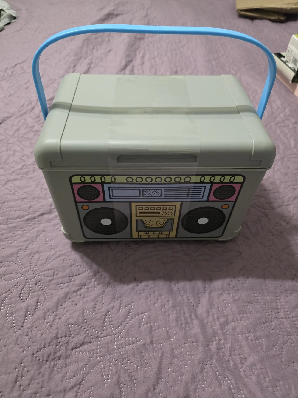 Target Gray Boombox Storage Case with Pastel Graphic